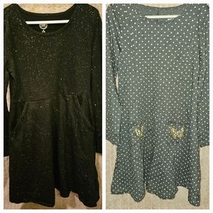 3/$10 Girls Dresses Jumping Beans Polka Dot & Wonder Nation Sparkle Dress 6/7